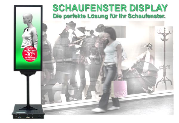 Public Display Schaufenster Monitor